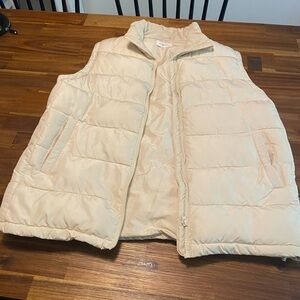 CJLA oversized Shay puffer vest in ivory
